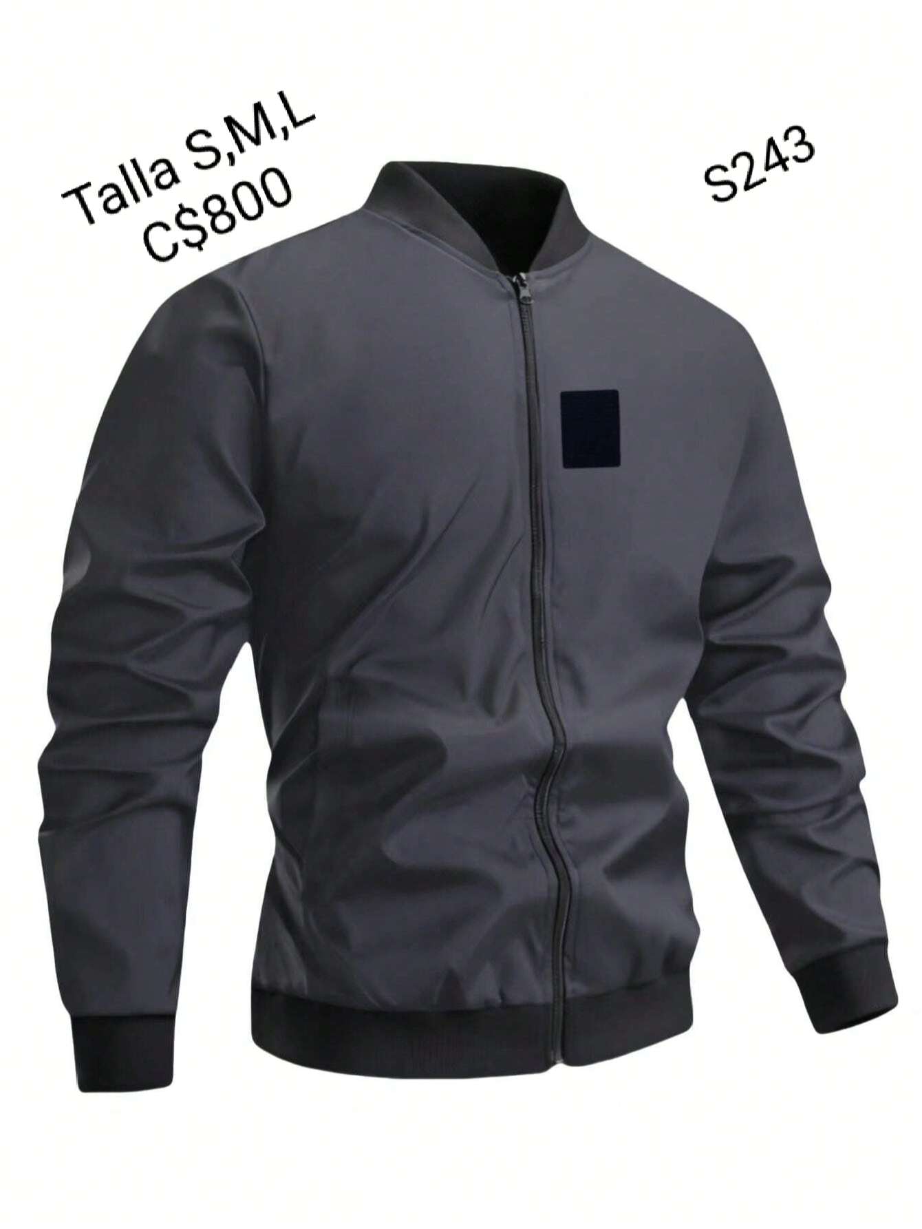 Chaqueta casual color gris