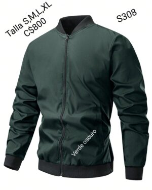 Chaqueta casual color verde - S308