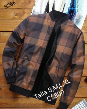 Chaqueta casual colores oscuros.