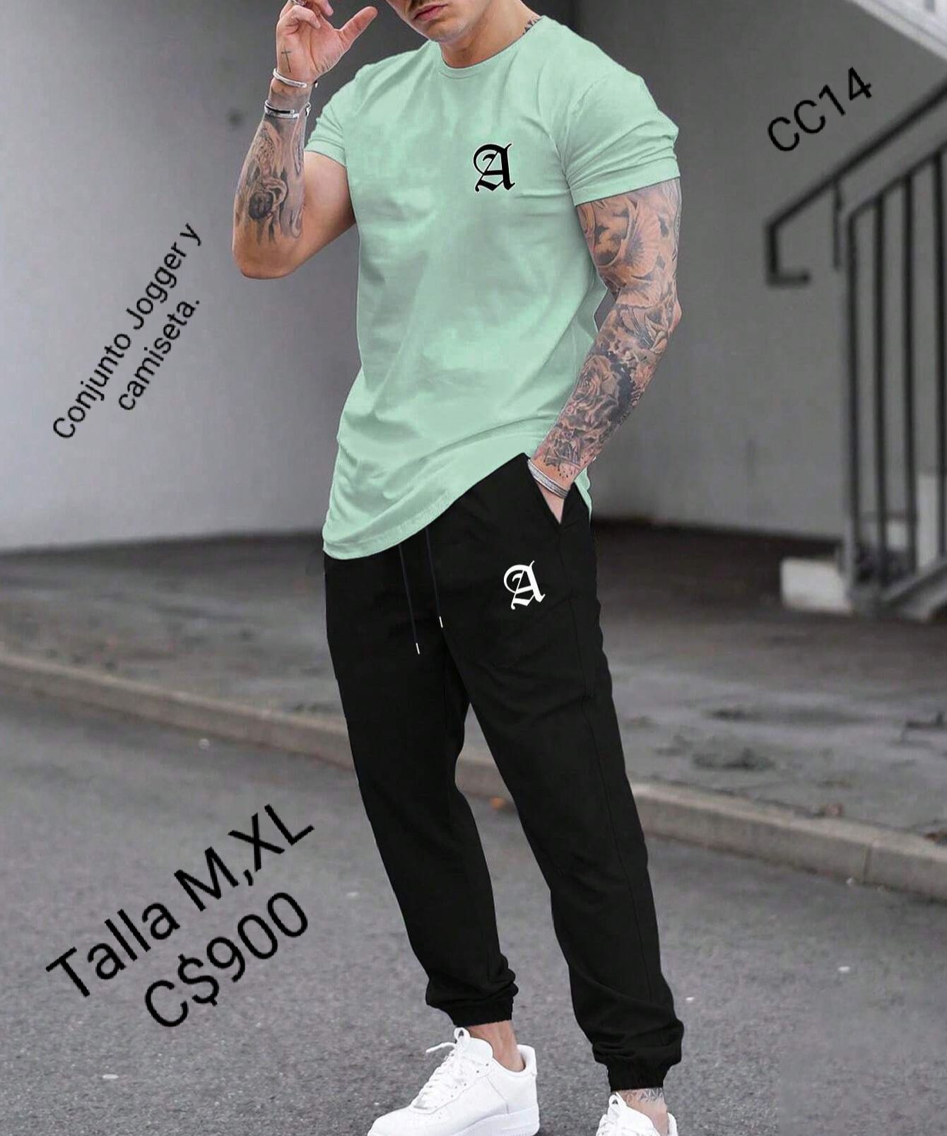 Conjunto Jogger camiseta verde