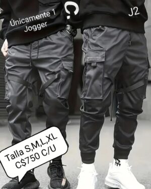 Jogger estilo urbano color gris oscuro