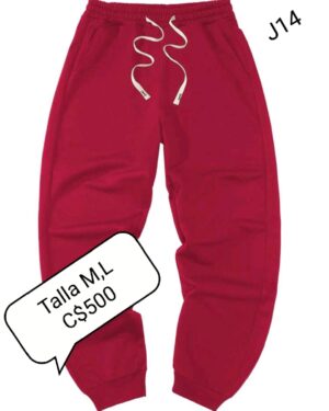 Jogger de tela color rojo