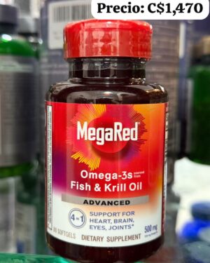 Omega 3 con aceite Krill de mega red 500mg 80 softgel