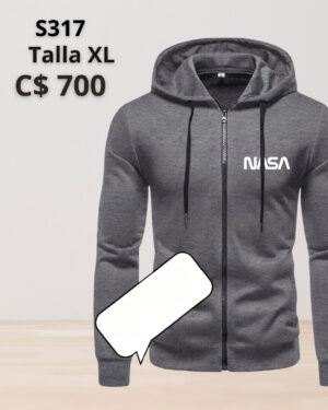 Sudadera color gris oscuro con estampado de NASA - S317