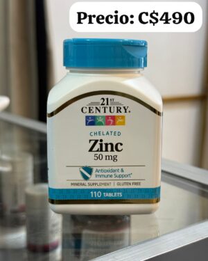 Zinc de 50mg de 110 tabletas