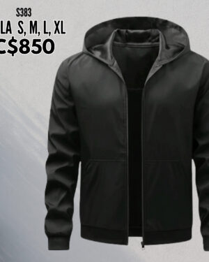 Chaqueta negra contra agua.--S383