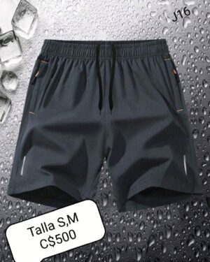 Short gris con bolsa laterales con ziper