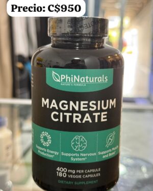 Citrato de Magnesio de 400 mg
