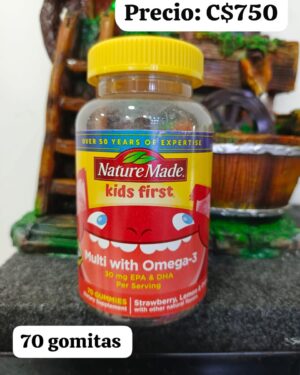 Multi Vitaminas con Omega-3 para niños y adolecentes.