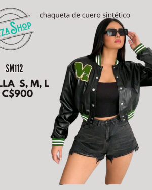 Chaqueta de cuero sintético--SM112