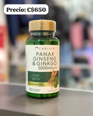 Ginkgo biloba con ginseng Koreano.