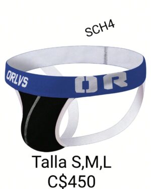 Suspensorio azul y negro