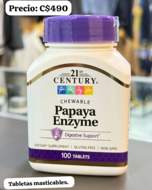 Enzyme papaya, tabletas masticables.