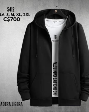 Sudadera negra ligera - S412