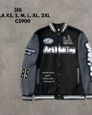 Chaqueta estilo universitario.--S414