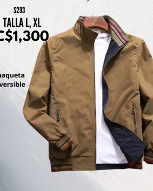 Chaqueta reversible azul y Caqui - S293