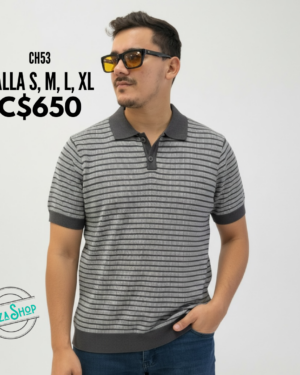 Camisa con rayas negras- CH53