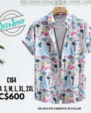 Camisa con diseño playero - C164