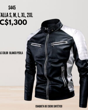 Chaqueta de cuero sintético. --S445