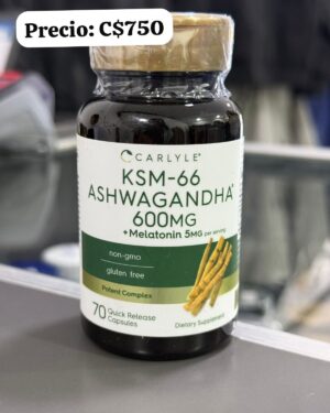 KSM-66 Ashwagandha + Melatonina de 5 mg