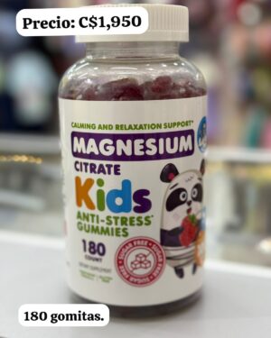 Citrato de  mangnesio para niños 180 gomitas