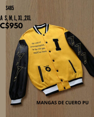 Chaqueta estilo universitaria.--S485