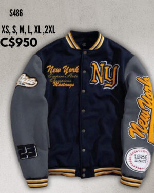 Chaqueta estilo universitaria.--S486